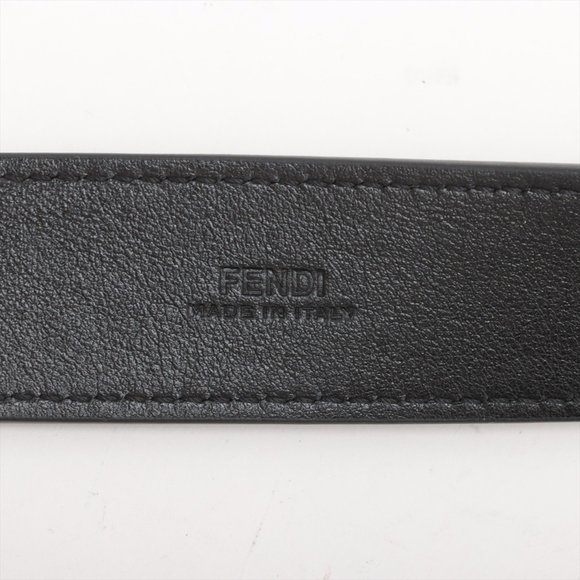 Fendi 8C0654 Leather Waist Bag Pouch Body Black Men's Women's - Picture 9 of 10